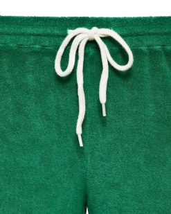 MONROW Terry Cloth Crop Pant GREENAPPLE Discount